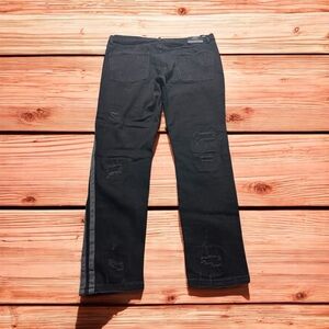 damati jeans men’s 42 black denim distressed